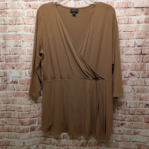 J. Jill Wearever Collection Blouse Crossover Wrap Size Medium - Picture 2 of 13